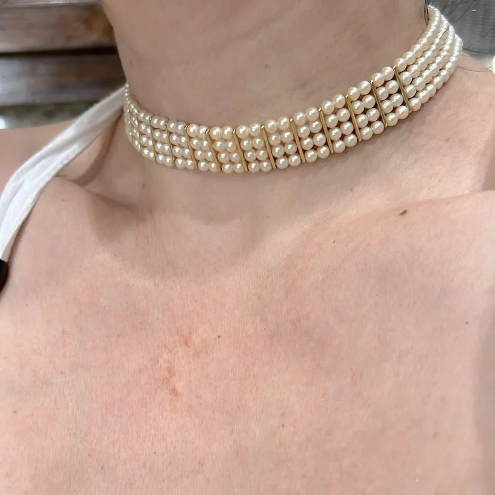 Monet Cream Necklace Elegant Jewelry